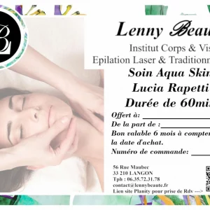 Bon cadeau Soin Aqua Skin Lucia Rapetti