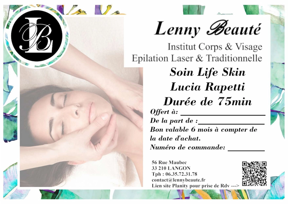 Bon cadeau Soin Life Skin Lucia Rapetti