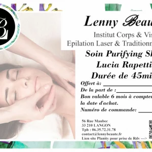 Bon cadeau Soin Purifying Skin Lucia Rapetti