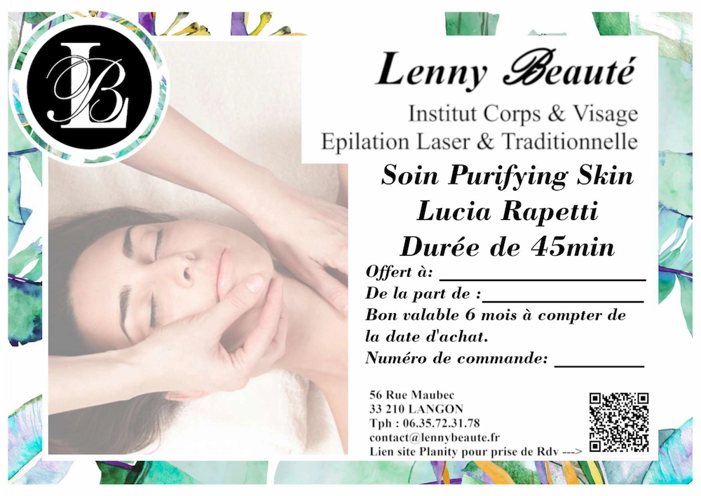 Bon cadeau Soin Purifying Skin Lucia Rapetti
